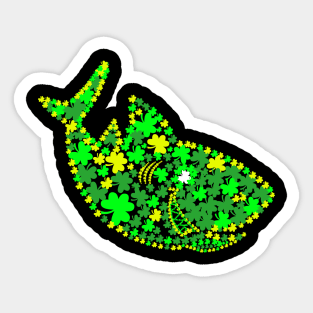 Shark  Lucky Shamrock Clover St Patricks Day Sticker